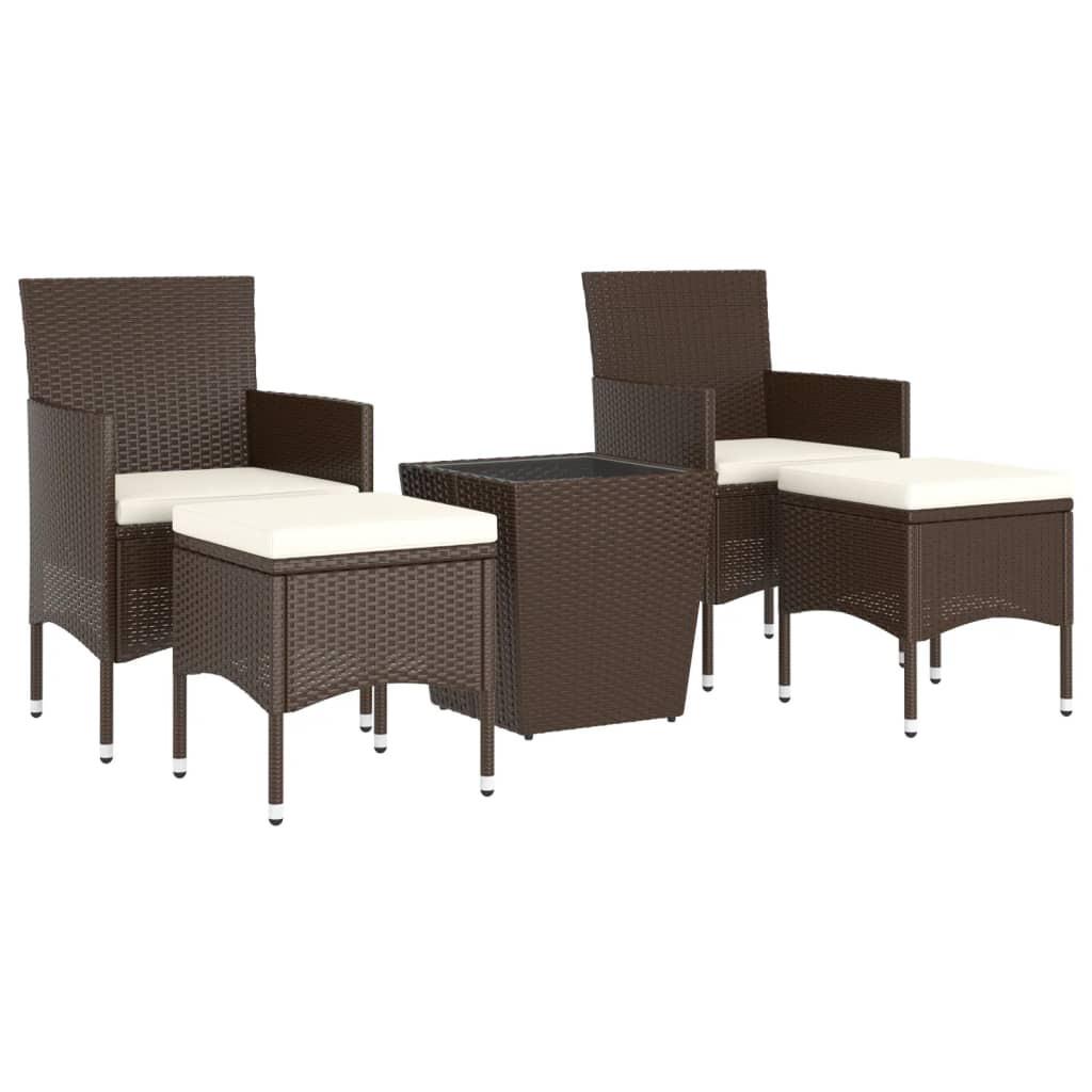 VidaXL set bistrot da giardino Polirattan  