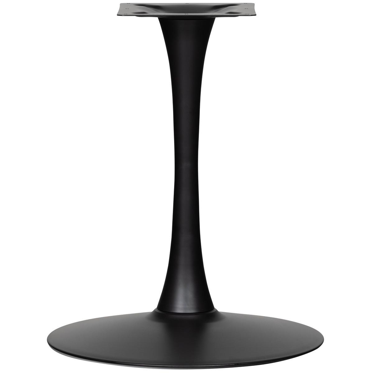 mutoni living Piètement de table Bistro forme trompette noir mat  