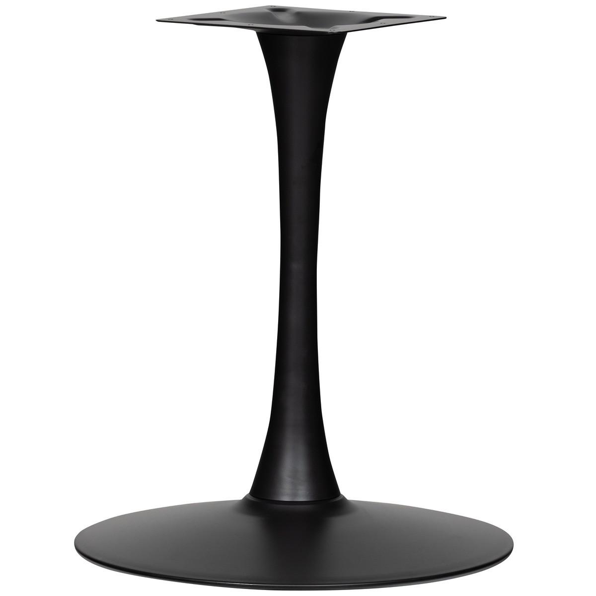 mutoni living Piètement de table Bistro forme trompette noir mat  