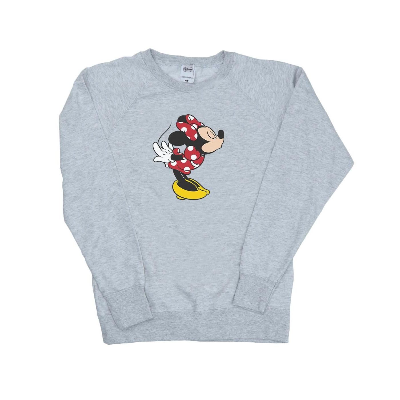 Image of Minnie Mouse Split Kiss Sweatshirt Damen Grau XXL