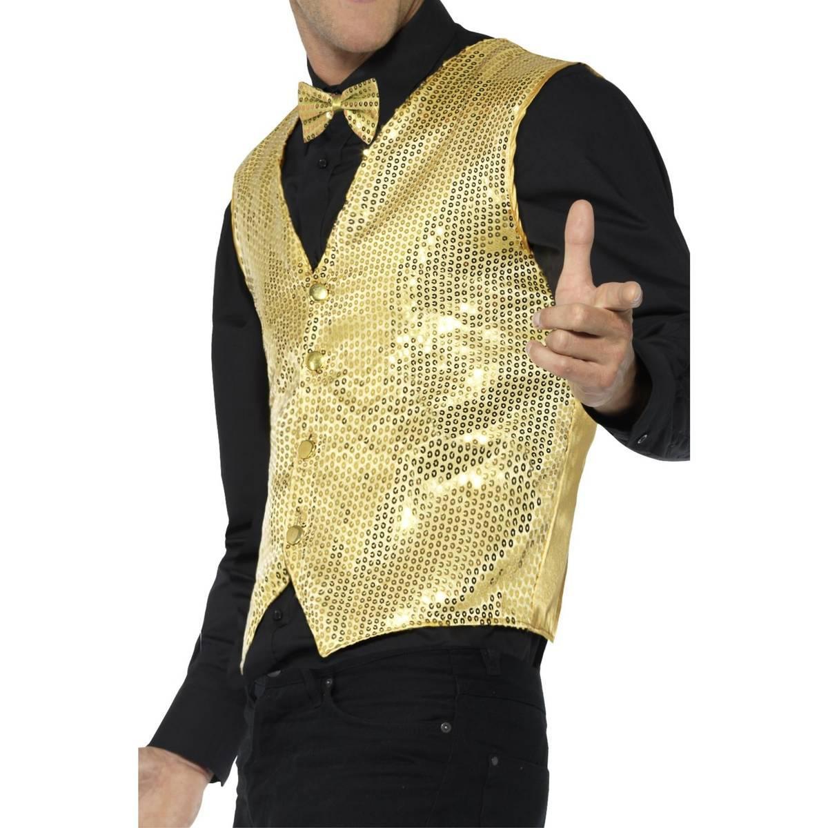 smiffys Gilet costume con paillettes  