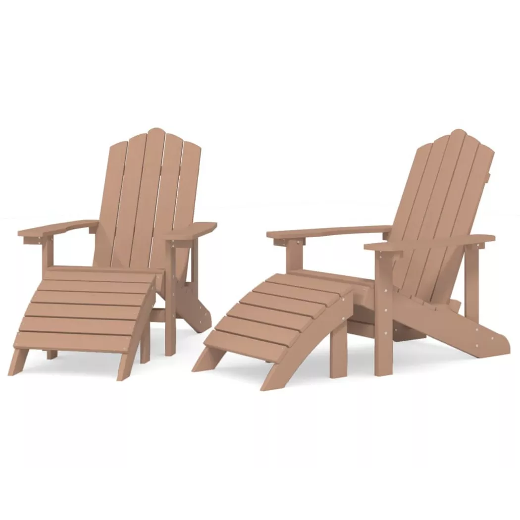 VidaXL - Chaise de jardin polyéthylène, One Size, Marron
