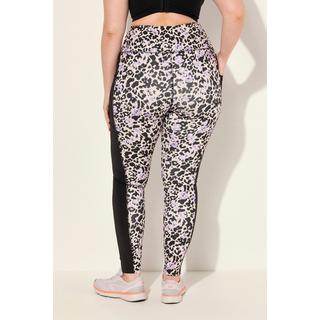 Ulla Popken  Leggings sportivi ad asciugatura rapida con design leopardato e materiale riciclato 