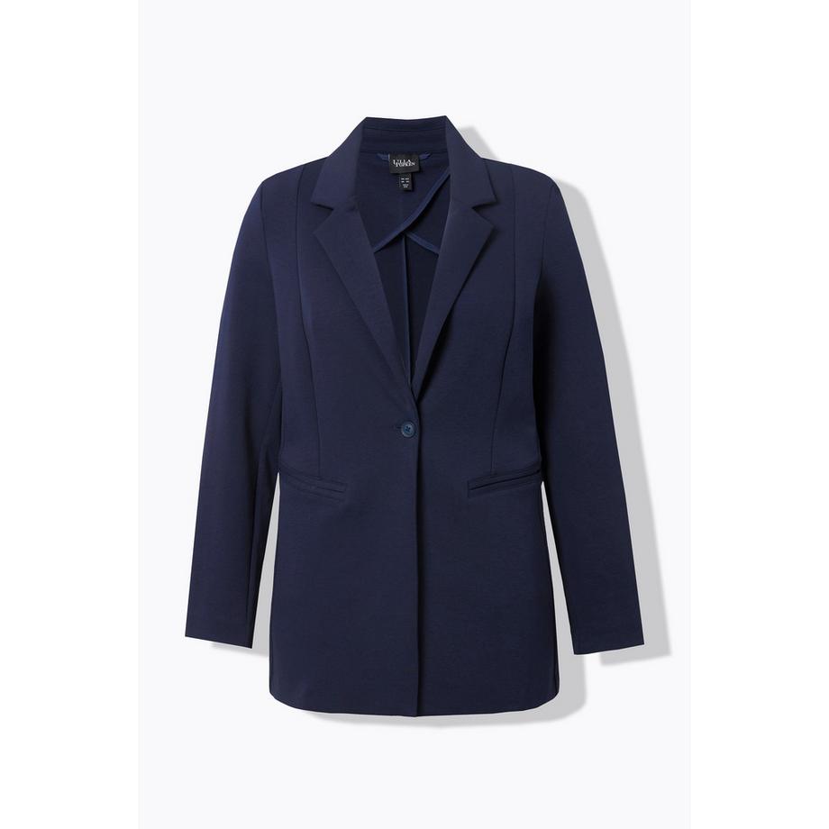 Ulla Popken Punto di Roma A-Linie Stretch Blazer Reverskragen  