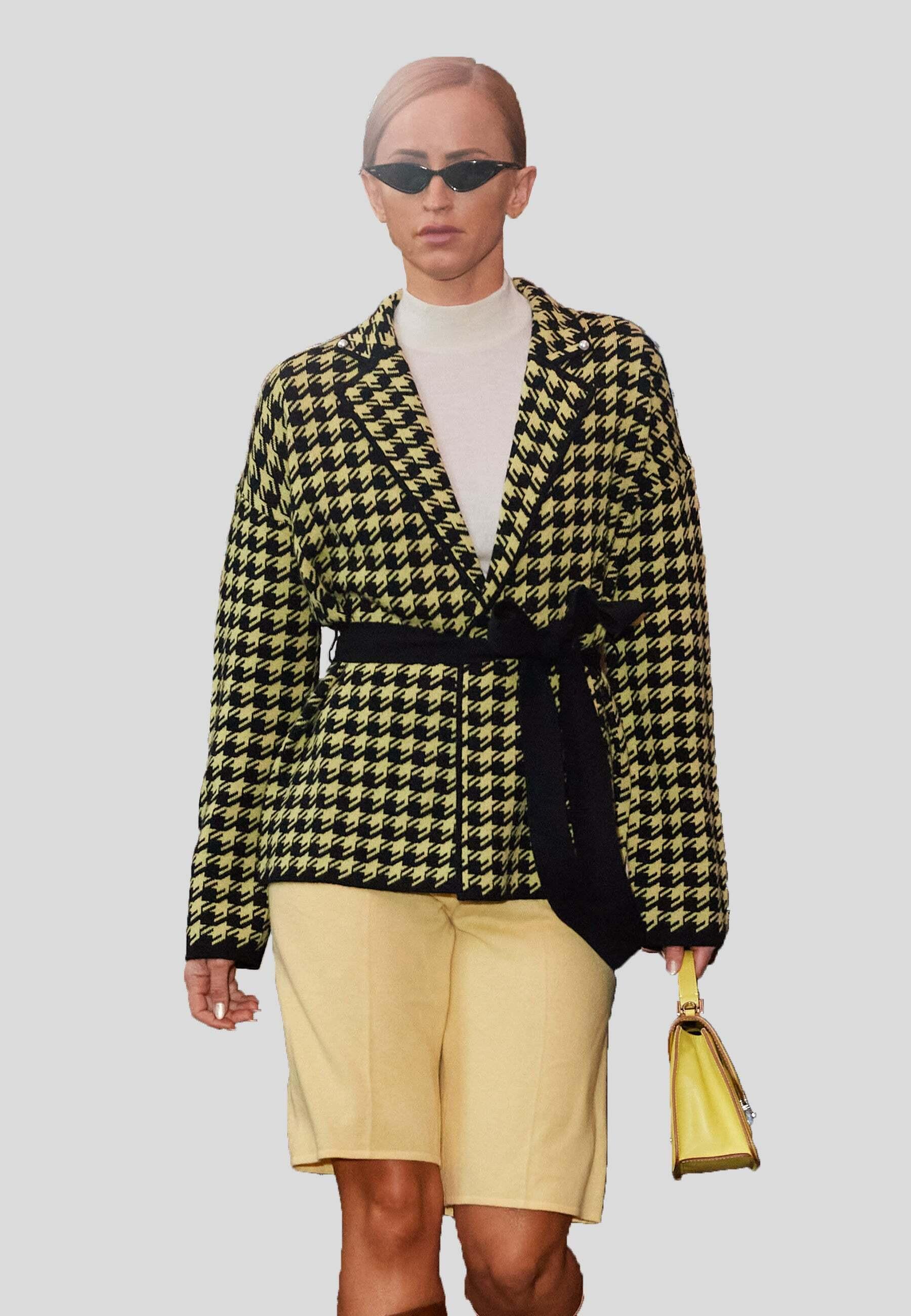 Image of Zweifarbiger Kaschmir-merino-hahnentritt Damen Gelb Bunt M