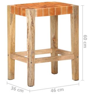 VidaXL Tabouret de bar cuir  