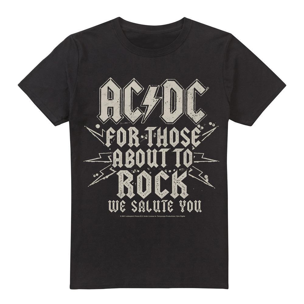 T-Shirt Uomo AC/DC Salute - Ufficiale, 100% Cotone, Maniche Corte - Taglie Regolari - 3