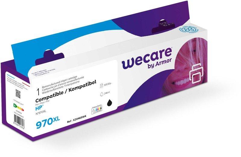 Image of WECARE Tinte 970XL rebuilt schwarz CN625AEWE zu HP OJ Pro X451 246ml