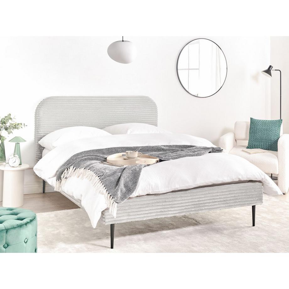 Beliani Letto en Velluto a coste  FLAYAT  