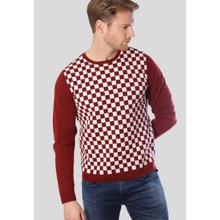 Bellemere New York  Kaschmir-Merino-Fantasy-Pullover mit Checker-Print 