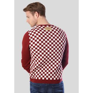 Bellemere New York  Kaschmir-Merino-Fantasy-Pullover mit Checker-Print 