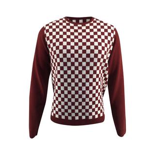 Bellemere New York  Kaschmir-Merino-Fantasy-Pullover mit Checker-Print 