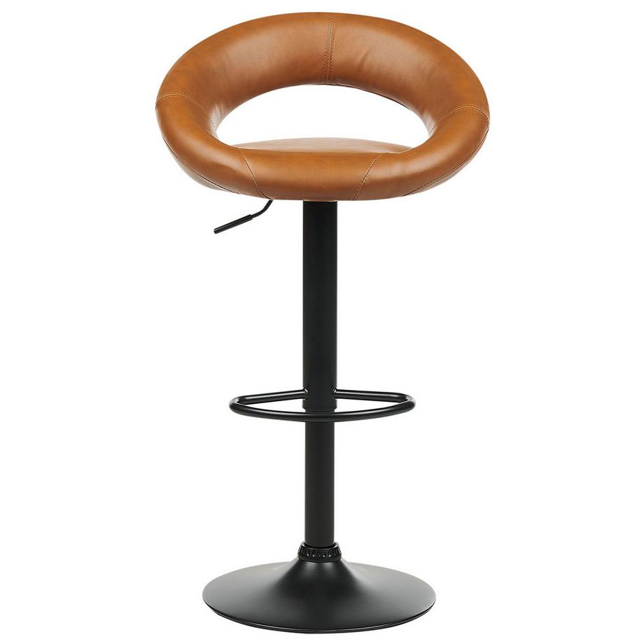 Beliani Set di 2 sedie alte en Pelle sintetica Retrò PEORIA  