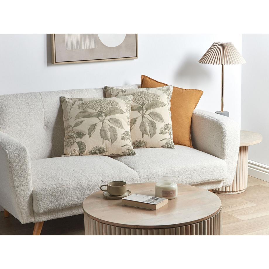 Beliani Dekokissen 2er Set aus Baumwolle  ROSEMARY  