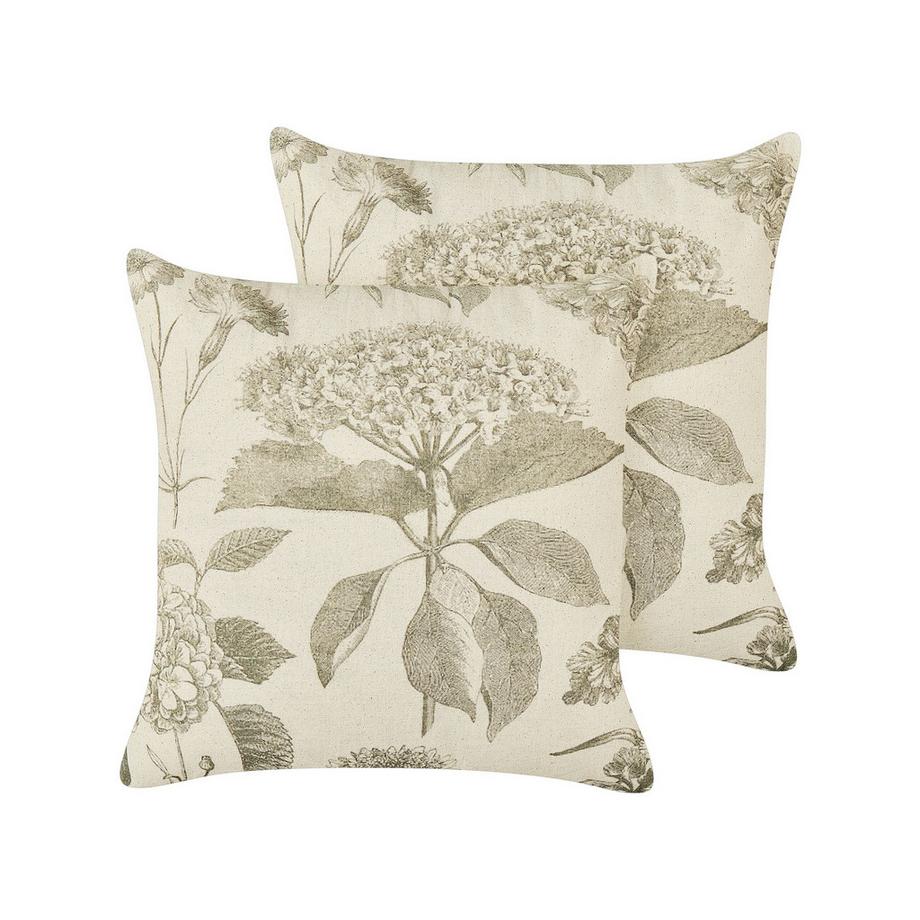 Beliani Dekokissen 2er Set aus Baumwolle  ROSEMARY  