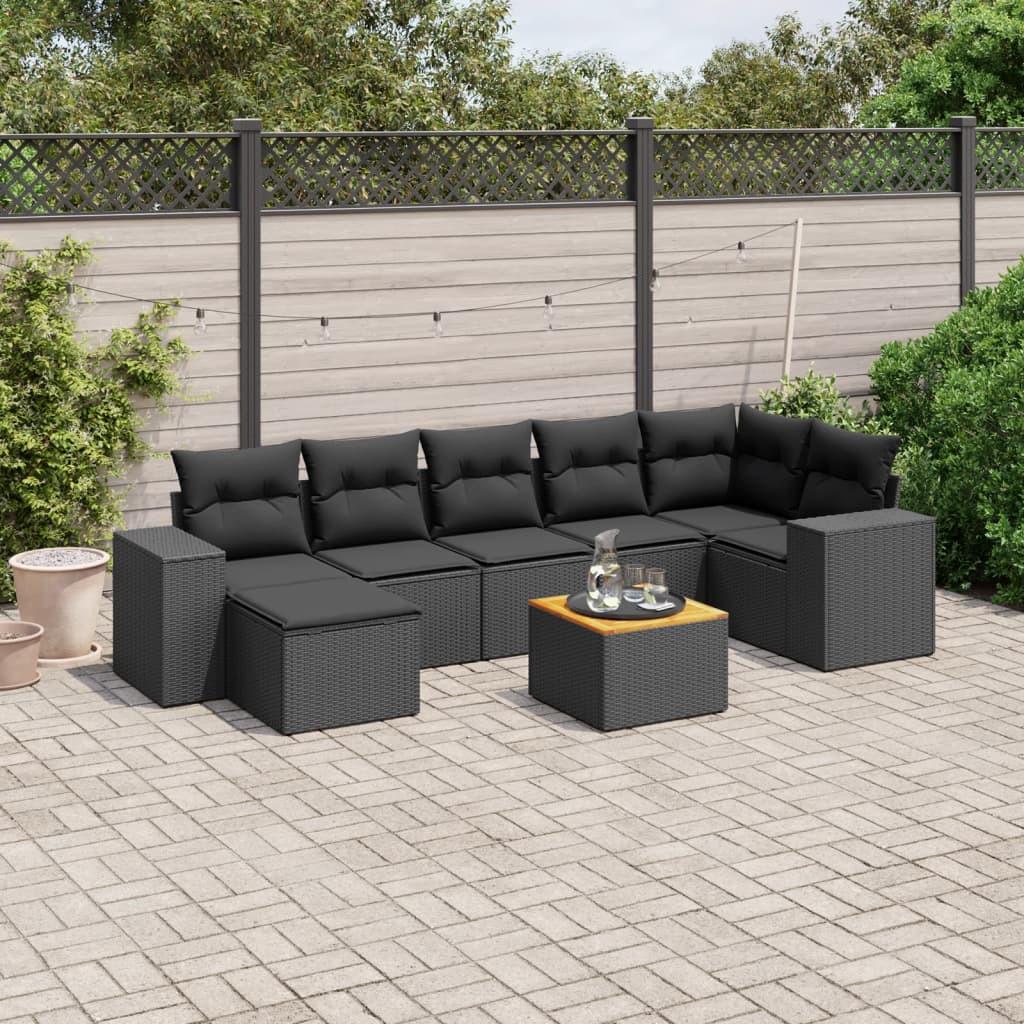 VidaXL set divano da giardino Polirattan  