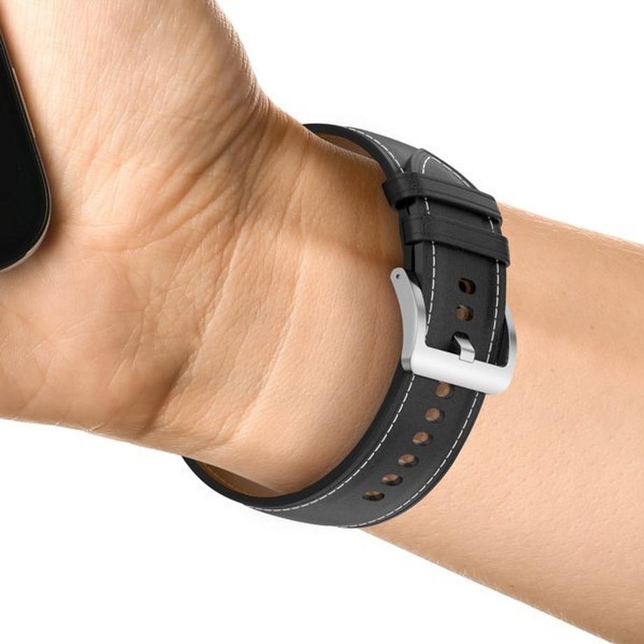 Avizar  Bracelet Cuir Galaxy Watch 4 41mm Noir 