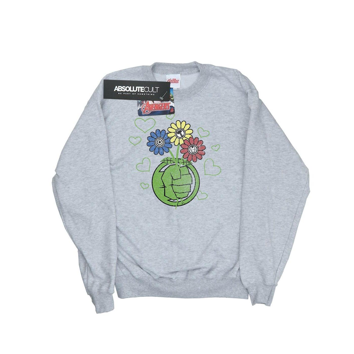 Image of Hulk Flower Fist Sweatshirt Herren Grau 3XL