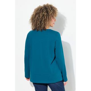 Ulla Popken  Maglia classica natalizia con scollo a girocollo e maniche lunghe 