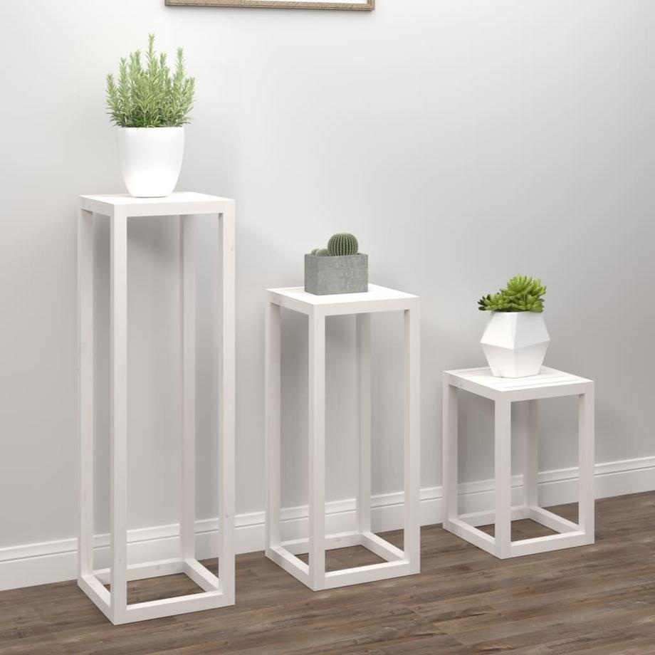 VidaXL Ensemble de supports pour plantes bois  