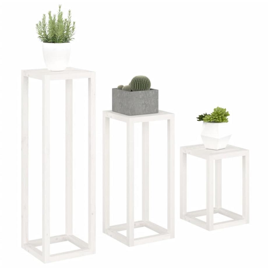 VidaXL Ensemble de supports pour plantes bois  