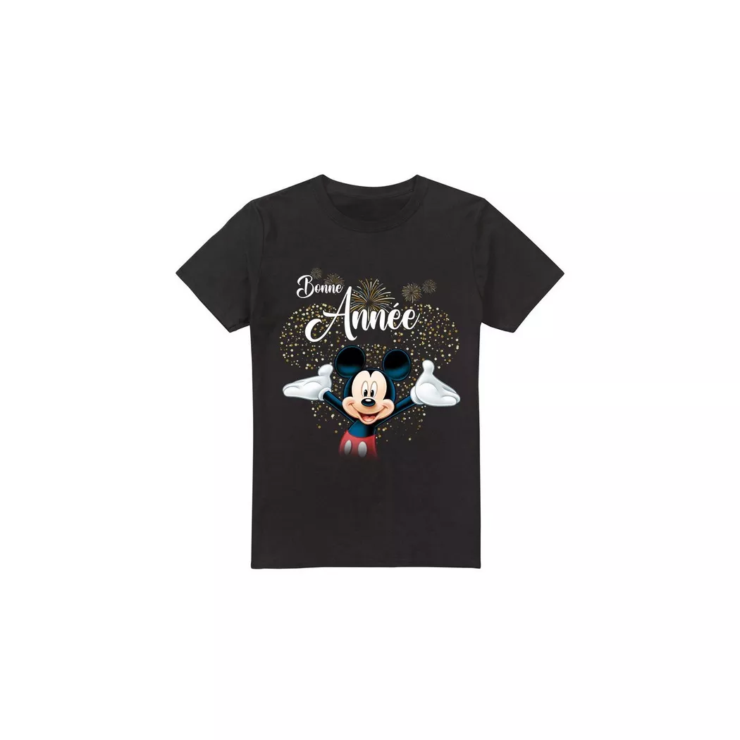 Disney - French TShirt Neujahr, für Herren, Schwarz, Größe XL