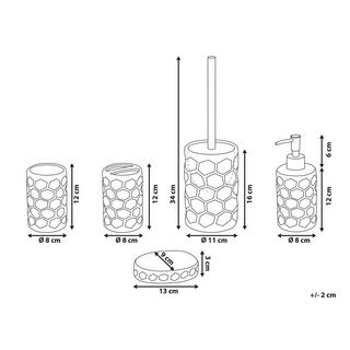 Beliani Badaccessoires Set 5-teilig aus Keramik Modern TIRUA  