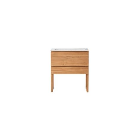 Tikamoon Mobile per il bagno in teak massello e terrazzo premium Moon 80 cm Edgar  