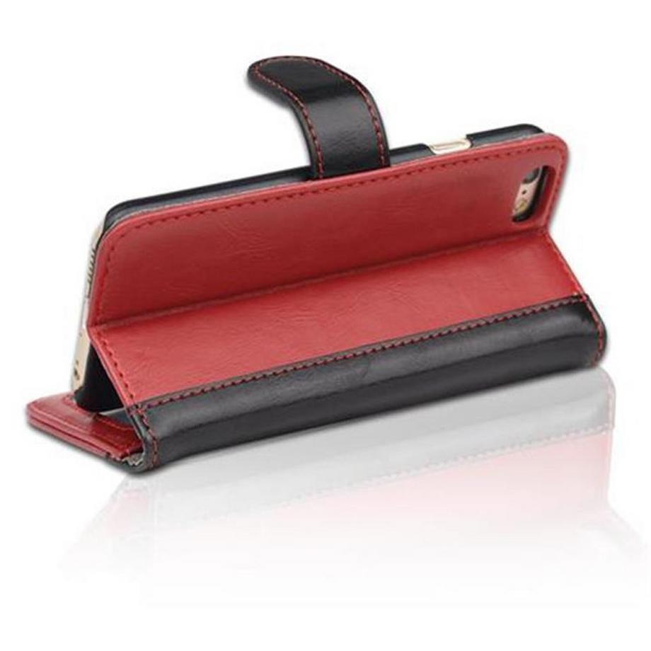 Cadorabo  Housse compatible avec Apple iPhone 6 / 6S - Coque de protection avec fonction de rangement et porte-carte au design bicolore 