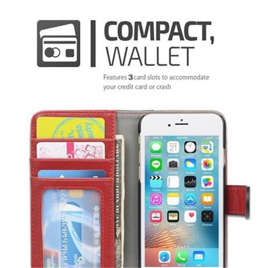 Cadorabo  Housse compatible avec Apple iPhone 6 / 6S - Coque de protection avec fonction de rangement et porte-carte au design bicolore 