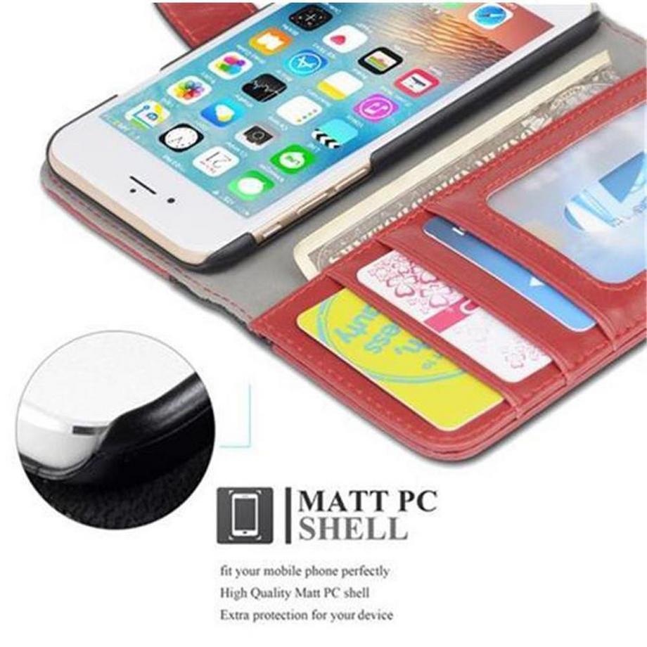 Cadorabo  Housse compatible avec Apple iPhone 6 / 6S - Coque de protection avec fonction de rangement et porte-carte au design bicolore 