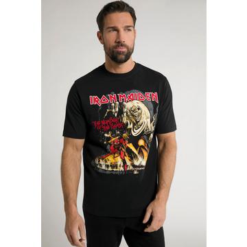 T-shirt dedicata alla band Iron Maiden con mezze maniche nero