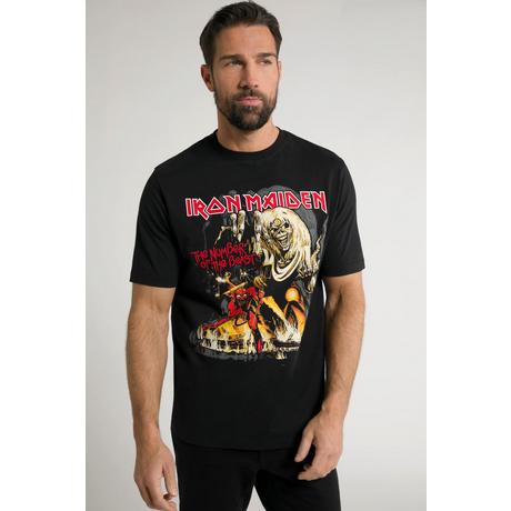 JP1880  T-shirt dedicata alla band Iron Maiden con mezze maniche nero 