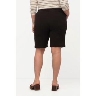 Ulla Popken Short Gaufré Coupe Large Taille Élastique Coton Bio  