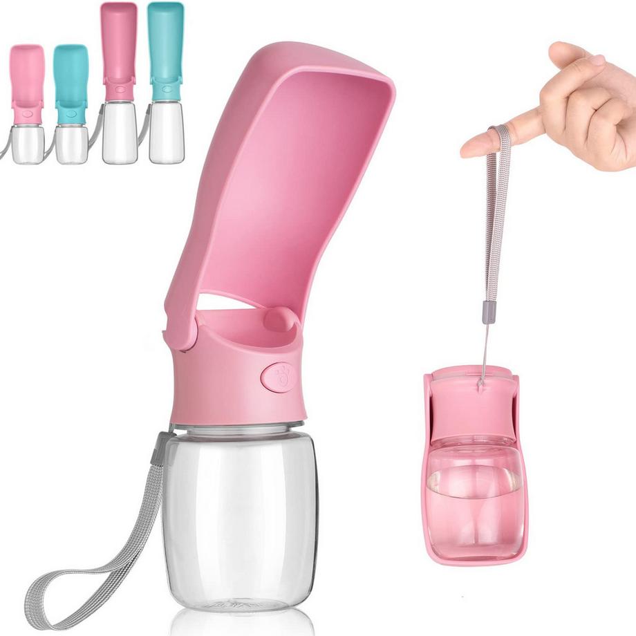 Faltbare Trinkflasche für Hunde unterwegs