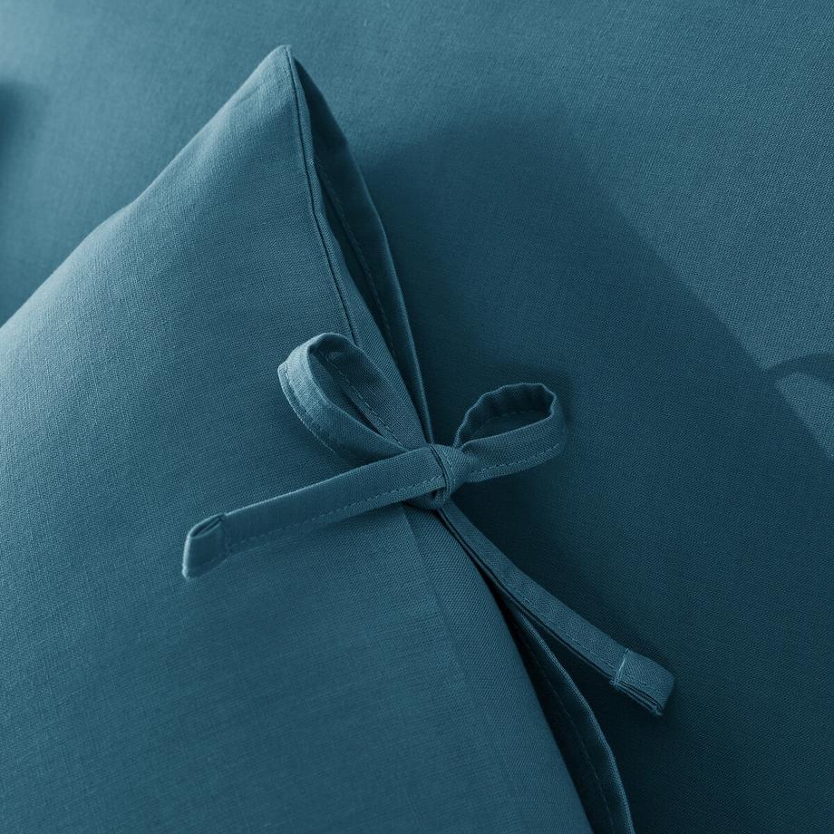 La Redoute Intérieurs Taie d'oreiller unie à nouettes en coton  