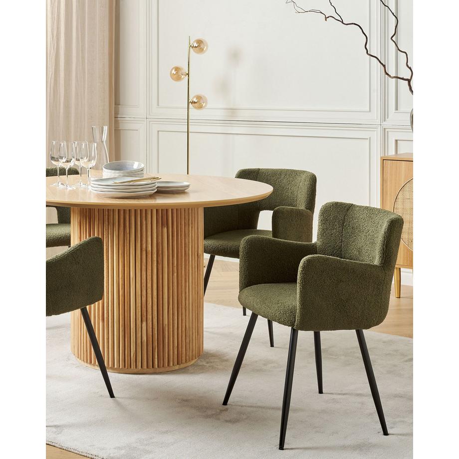 Beliani Set di 2 sedie da pranzo en Bouclé Moderno SANILAC  