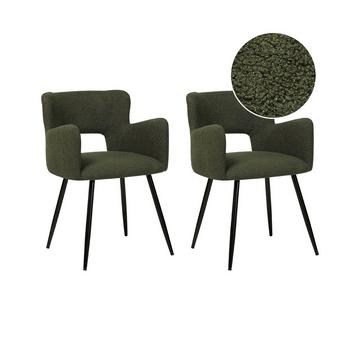 Lot de 2 chaises en Bouclé Moderne SANILAC