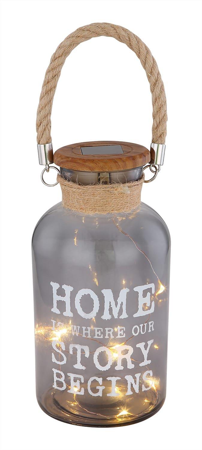 Image of Solarleuchte Kunststoff Holzoptik 10xLED Solarleuchte Kunststoff Holzoptik 10xLED