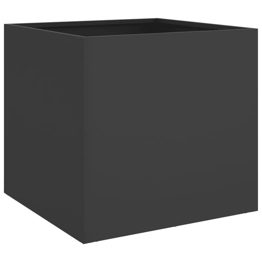 vidaXL Pflanzkübel Schwarz 49x47x46 cm Stahl