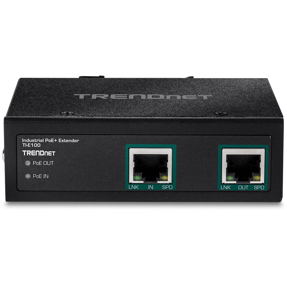 TRENDNET  TI-E100 moltiplicatore di rete Trasmettitore di rete Nero 10, 100, 1000 Mbit/s 