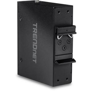 TRENDNET  TI-E100 moltiplicatore di rete Trasmettitore di rete Nero 10, 100, 1000 Mbit/s 