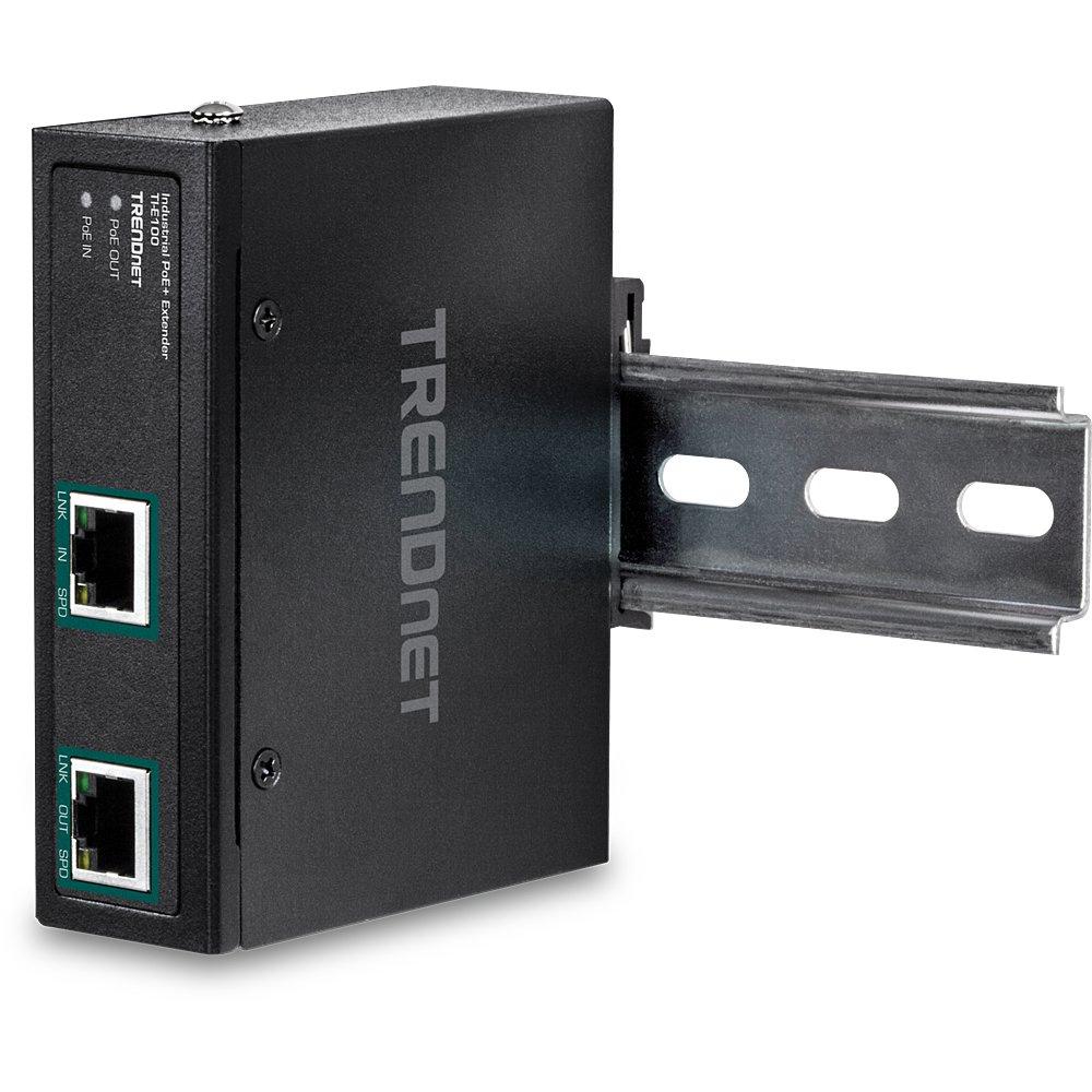 TRENDNET  TI-E100 moltiplicatore di rete Trasmettitore di rete Nero 10, 100, 1000 Mbit/s 