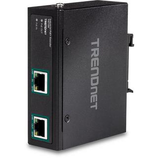 TRENDNET  TI-E100 moltiplicatore di rete Trasmettitore di rete Nero 10, 100, 1000 Mbit/s 