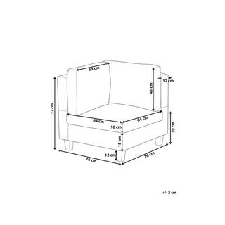 Beliani Modulo Angolare en Poliestere Classico FEVIK  