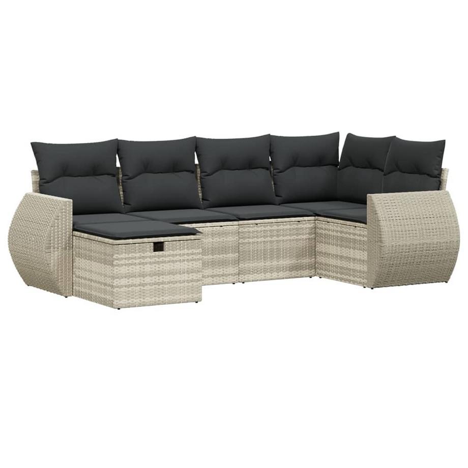 set divano da giardino Polirattan