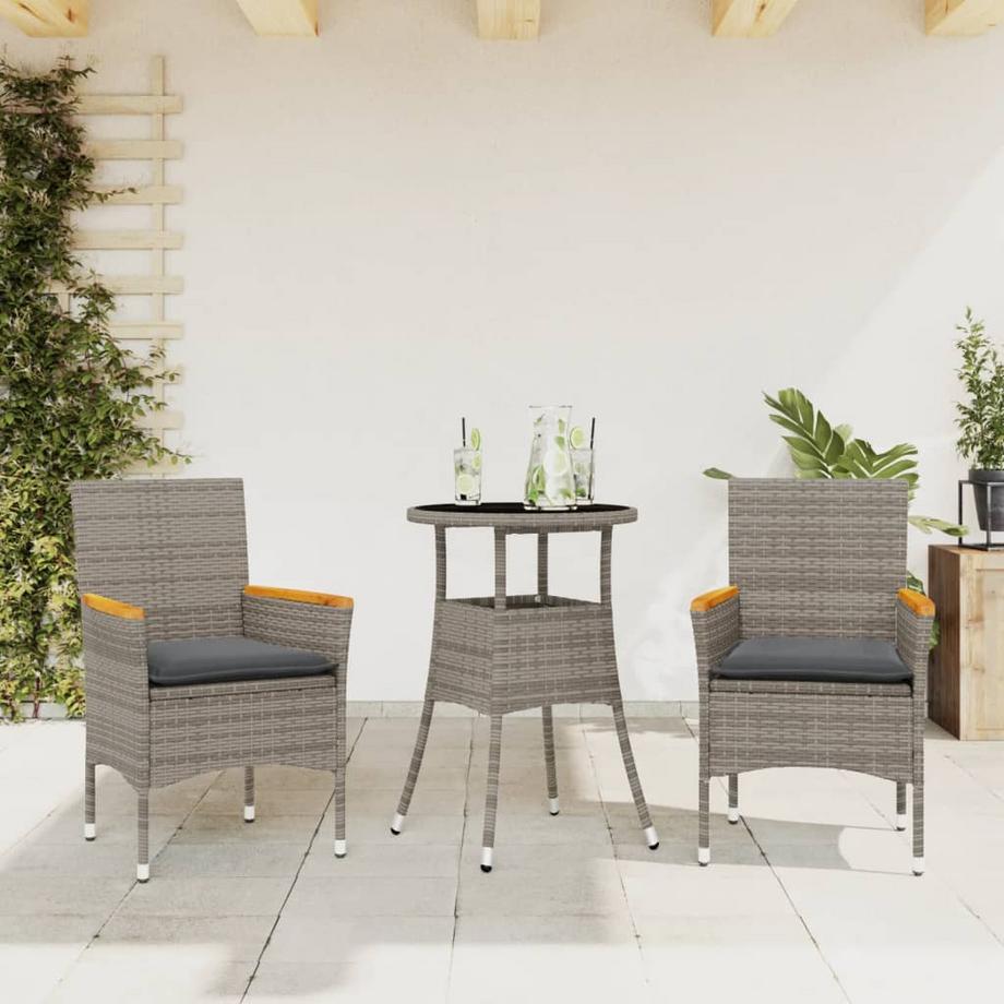 VidaXL set da pranzo da giardino Polirattan  