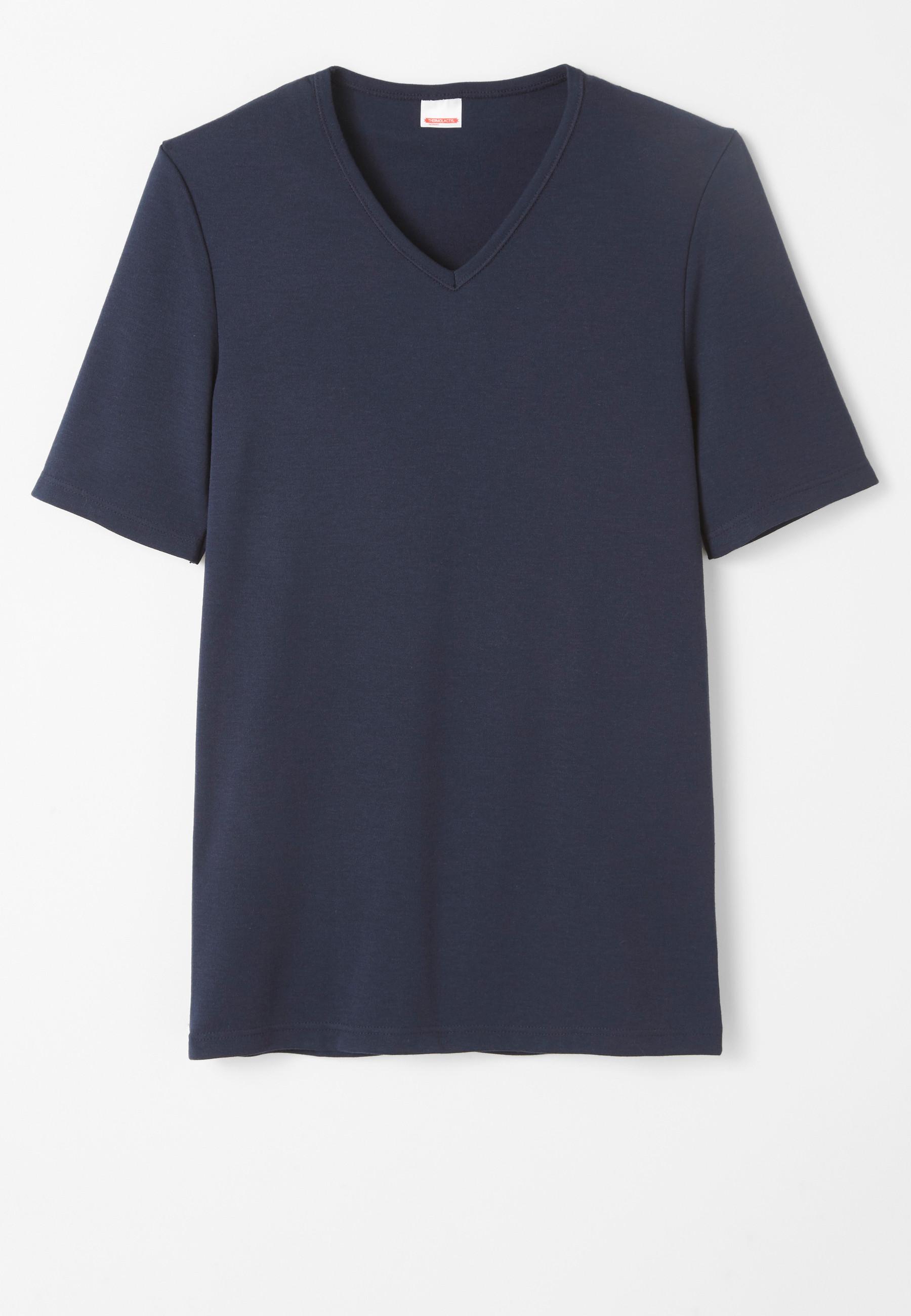 Image of T-shirt Mit V-ausschnitt, Wärmegrad Medium 3. Herren Blau L