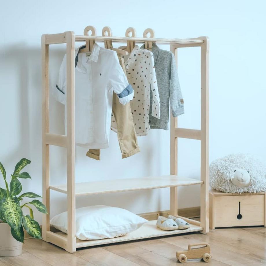 Activity-board  Waldorf-Atmosphäre, Kinderzimmer, Set Waldorf - Garderobe für Kinder in Naturfarbe 