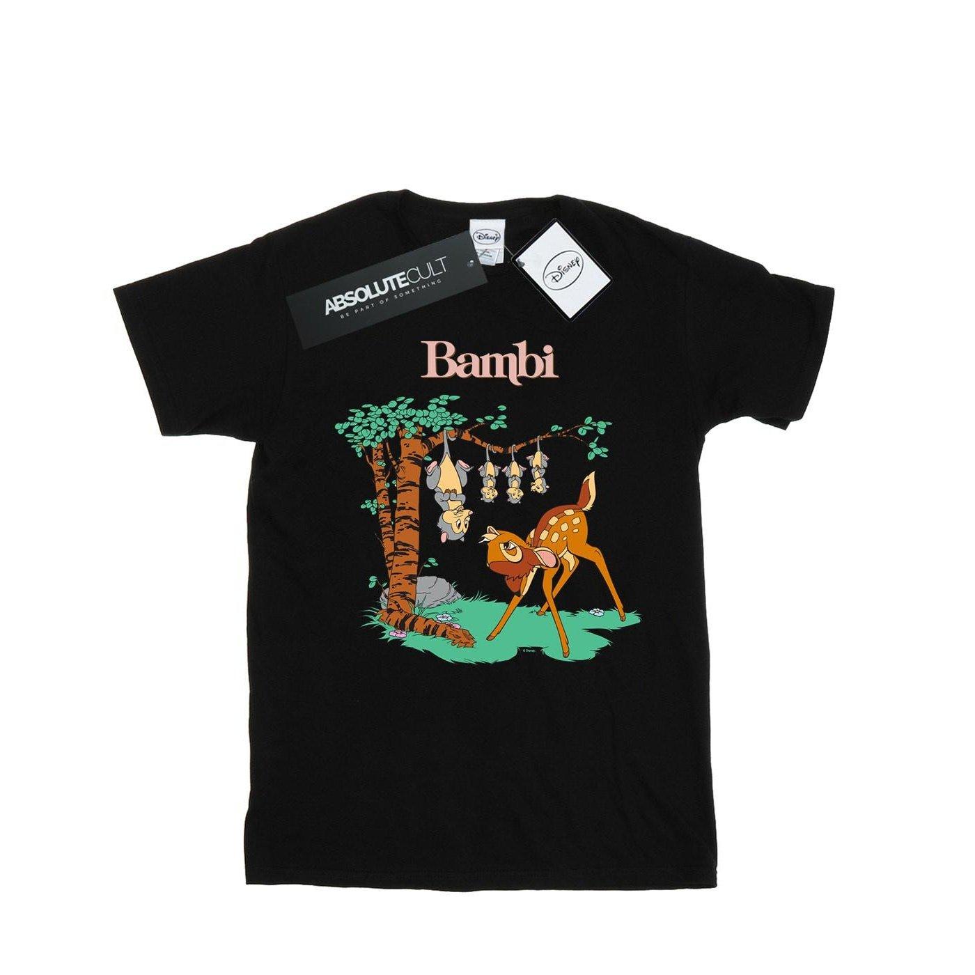 Image of Bambi Tilted Up Tshirt Unisex Schwarz 128